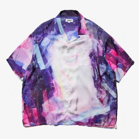 【HAIGHT】PURPLE NIGHT OPEN COLLAR SHIRT