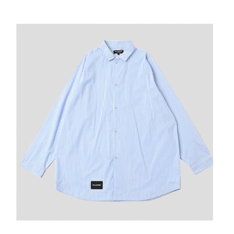 【NC by NO COFFEE】ビッグシルエットストライプシャツ　BLUE
