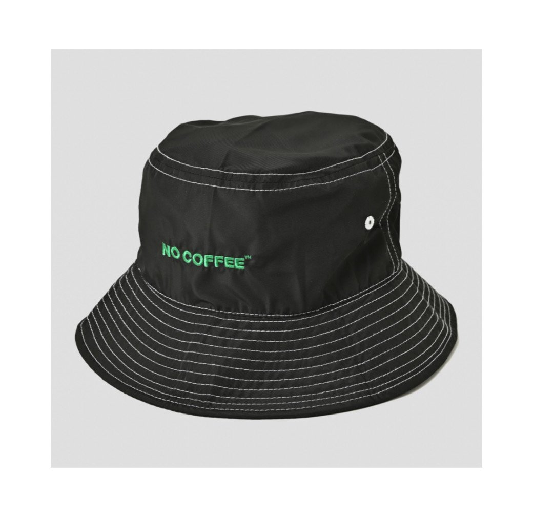 NC by NO COFFEE】ロゴ刺繍バケットハット BLACK | SKREWZONE