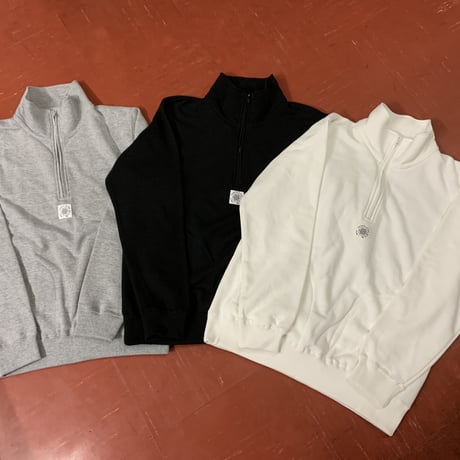SKREWZONE× MACHUNOYOMOGI 【麻中之蓬　一飯之恩】HALF ZIP SWEAT