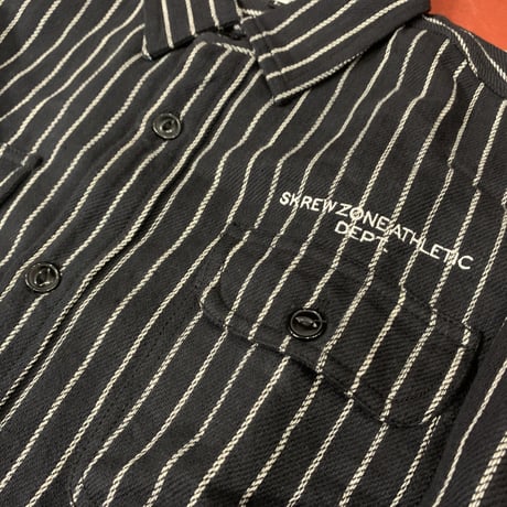 【SKREWZONE】DEPT STRIPE WORK SHIRTS L/S