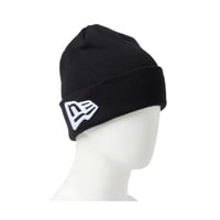 【NEWERA】ベーシック カフニット フラッグロゴ ブラック
