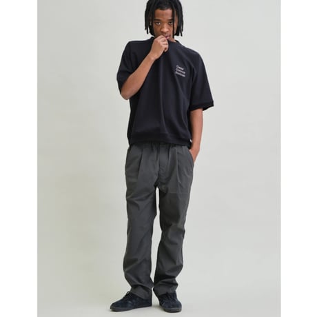 【UNFRM】UOS EMBROIDERY PONTE RIB 1/2 PULLOVER SHIRT
