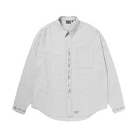 【SKREWZONE】×FOURTHIRTY  L/S OXFORD MHAK SHIRT [ロングスリーブ オックスフォード マーク シャツ]