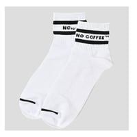 【NC by NO COFFEE】ロゴショートソックス　WHITE