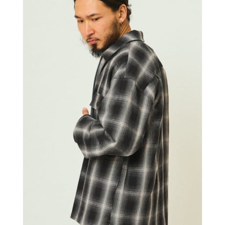 【BIG MIKE】Heavy Flannel Zip Shirt Jacket - 102535700