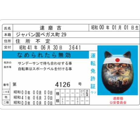 【SKREWZONE】達磨猫　キーホルダー