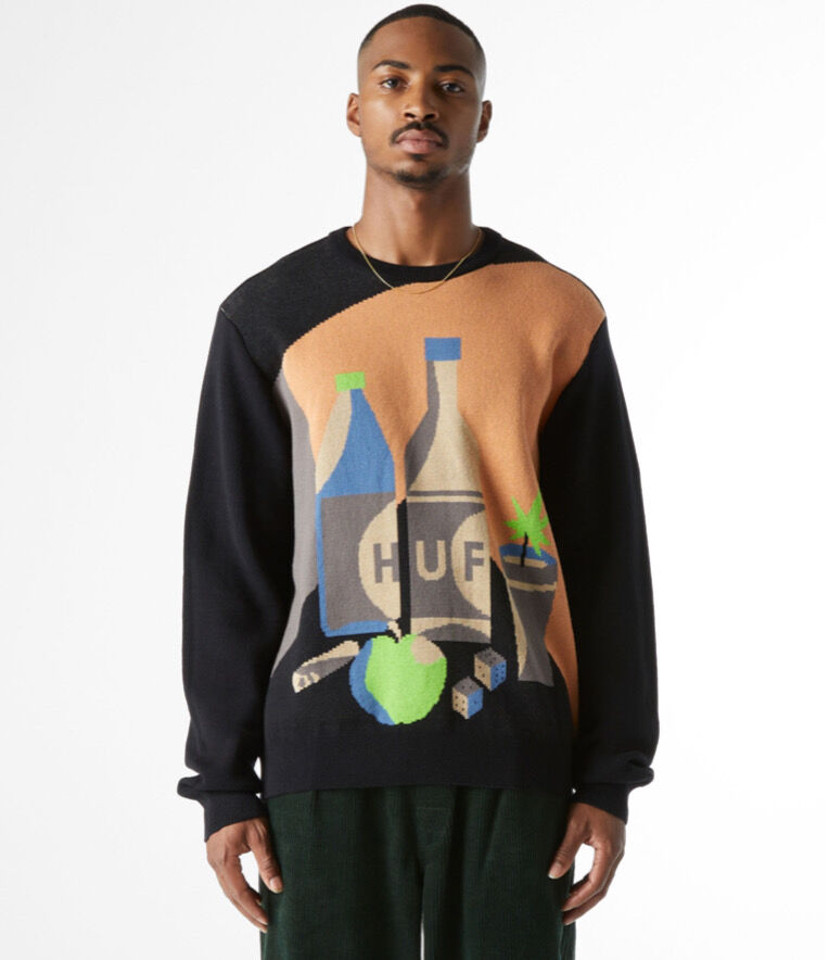 HUF】STILL LIFE CREWNECK SWEATER | SKREWZONE （ス