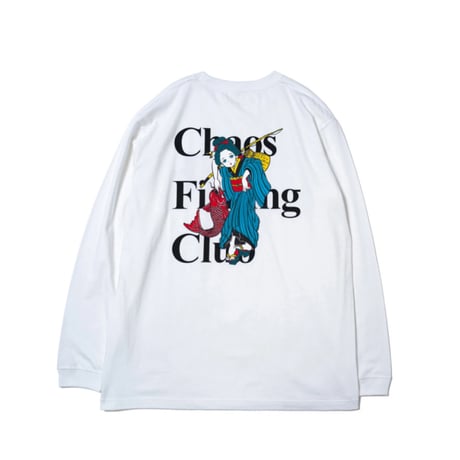 【CHAOS FISHING CLUB】The Original Fishing Girl T-Shirt L/S　WHITE