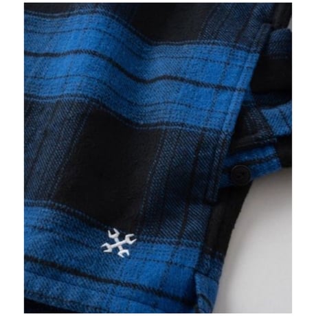 【BLUCO】OMBRE CHECK FLANNEL SHIRT