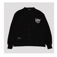 【NC by NO COFFEE】ワッフルニット カーディガン　BLACK