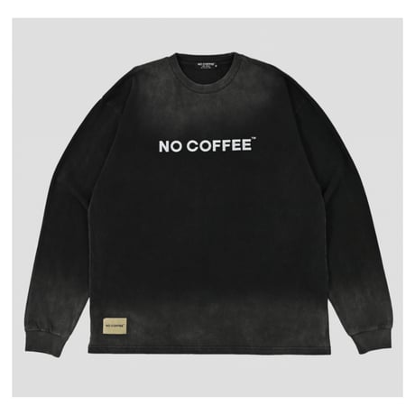 【NC by NO COFFEE】サルファーダイ クラックプリント L/S Tee BLACK