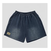 【NC by NO COFFEE】サルファーダイ クラックプリント スウェットショーツ NAVY