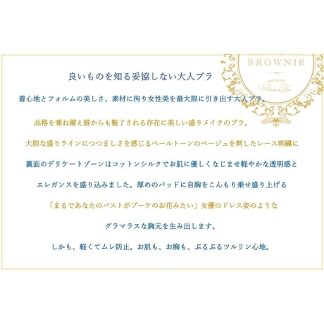 ブラジャー（haruyo brownie）日本製　418017