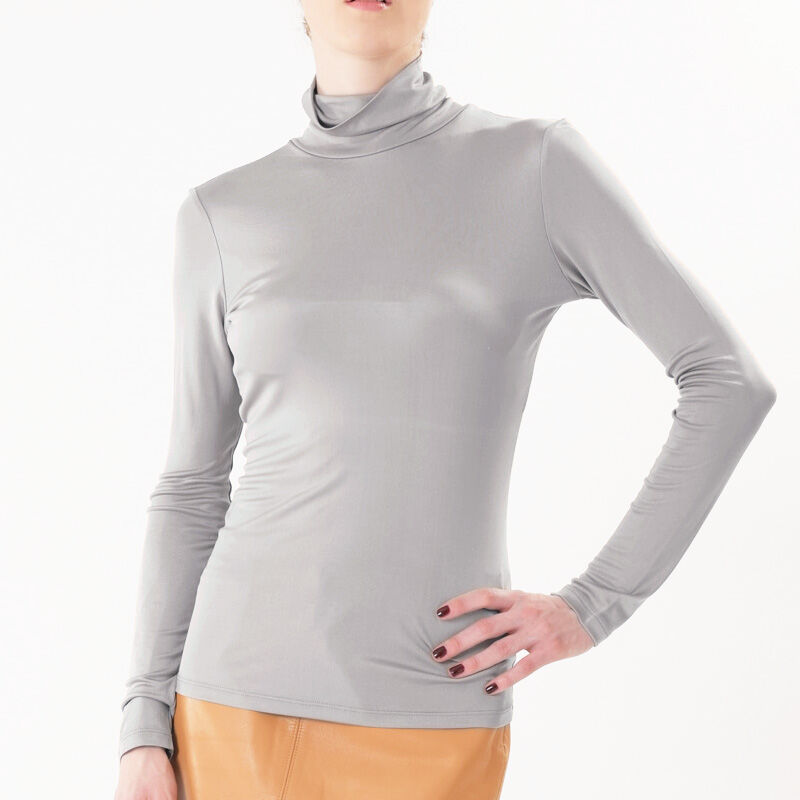 シルク100%長袖インナー　Ｌ4枚 シルク100% 長袖インナー 天竺 インナー レディース 肌に優しい絹肌着