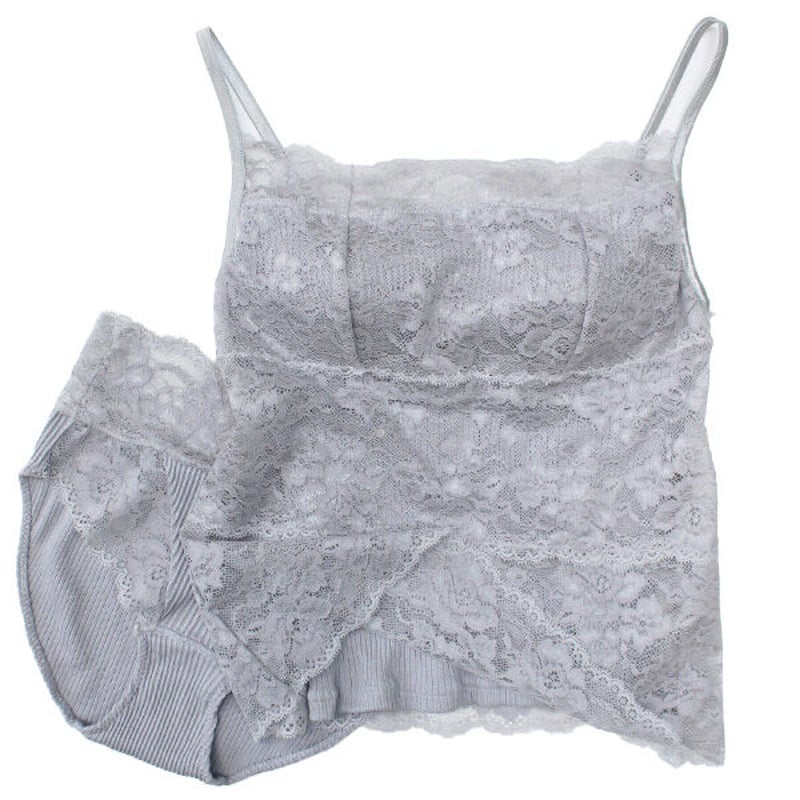 グレー レース付きキャミソール キャミソール（グレー/灰色系・レース）ファッション通販 - ZOZOTOWN