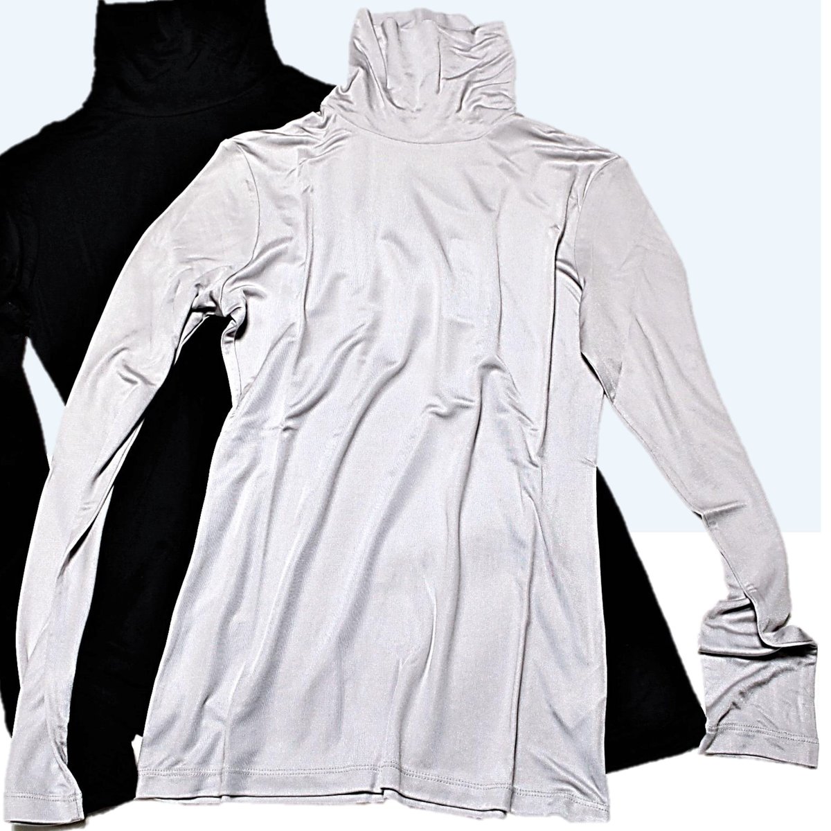 ピュアシルク100％ 長袖タートルネック 正絹（la sakura）2329シルク