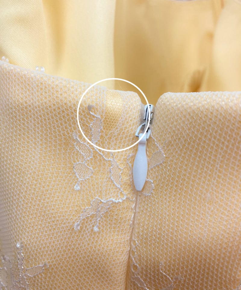 ミモザモチーフベアトップドレス パステルイエロー | Sharon Style