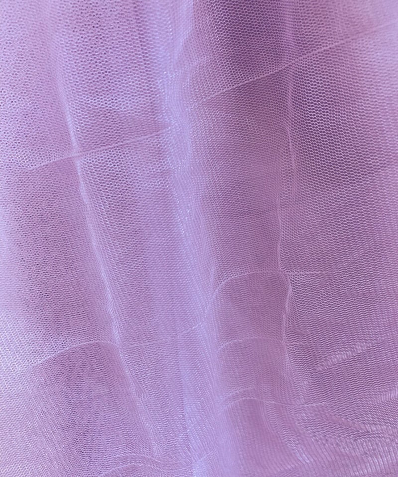 花柄刺繍 ボリュームロングドレス グレイッシュラベンダー 花柄刺繍 ボリュームロングドレス グレイッシュラベンダー