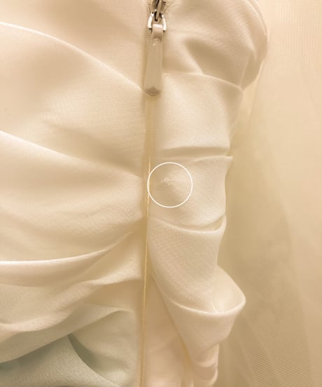 水墨画モチーフ ワンショルダードレス　ホワイト　MLサイズ*追記あり