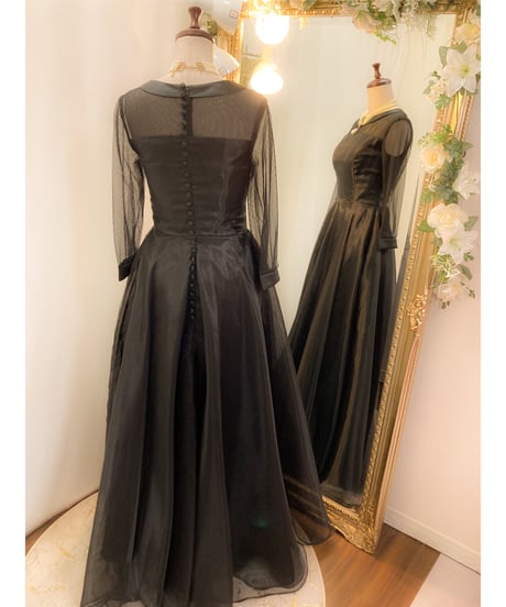 ロールネック シンプルAラインドレス（ロングスリーブ）