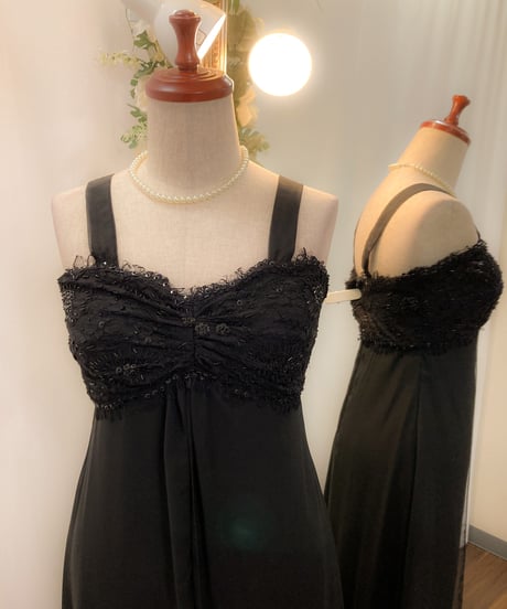 ワイドストラップクラシカル 2wayドレス　ブラック　Lサイズ