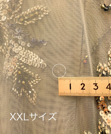 Lara ショルダーショール スレンダー ノースリーブドレス　ミスティブルー　XL ,XXLサイズ