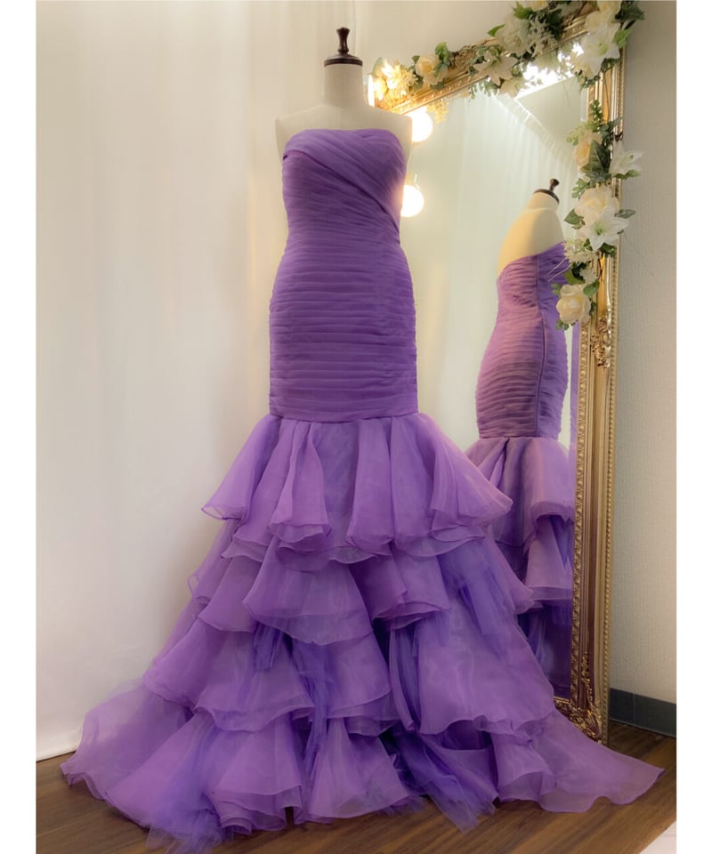 ジェーンマープル　タータンチェック　 ワイドストラップドレス　ライラック ジェーンマープル タータンチェック ワイドストラップドレス