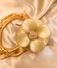 カメリア風 フラワーモチーフ バレッタ Bt-4