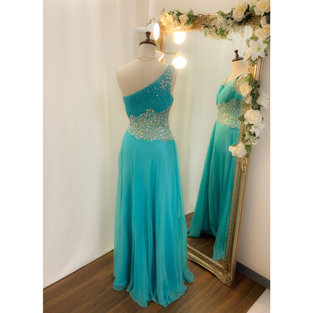 今期 STUDIOUS シアーショルダードレス ミントグリーン