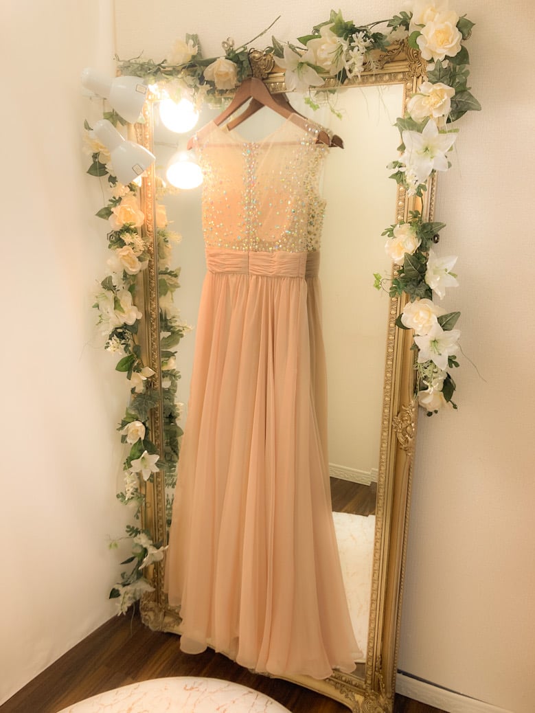 CHAANG] 女性のためのドレス 水玉模様プリント フリル裾 スモック