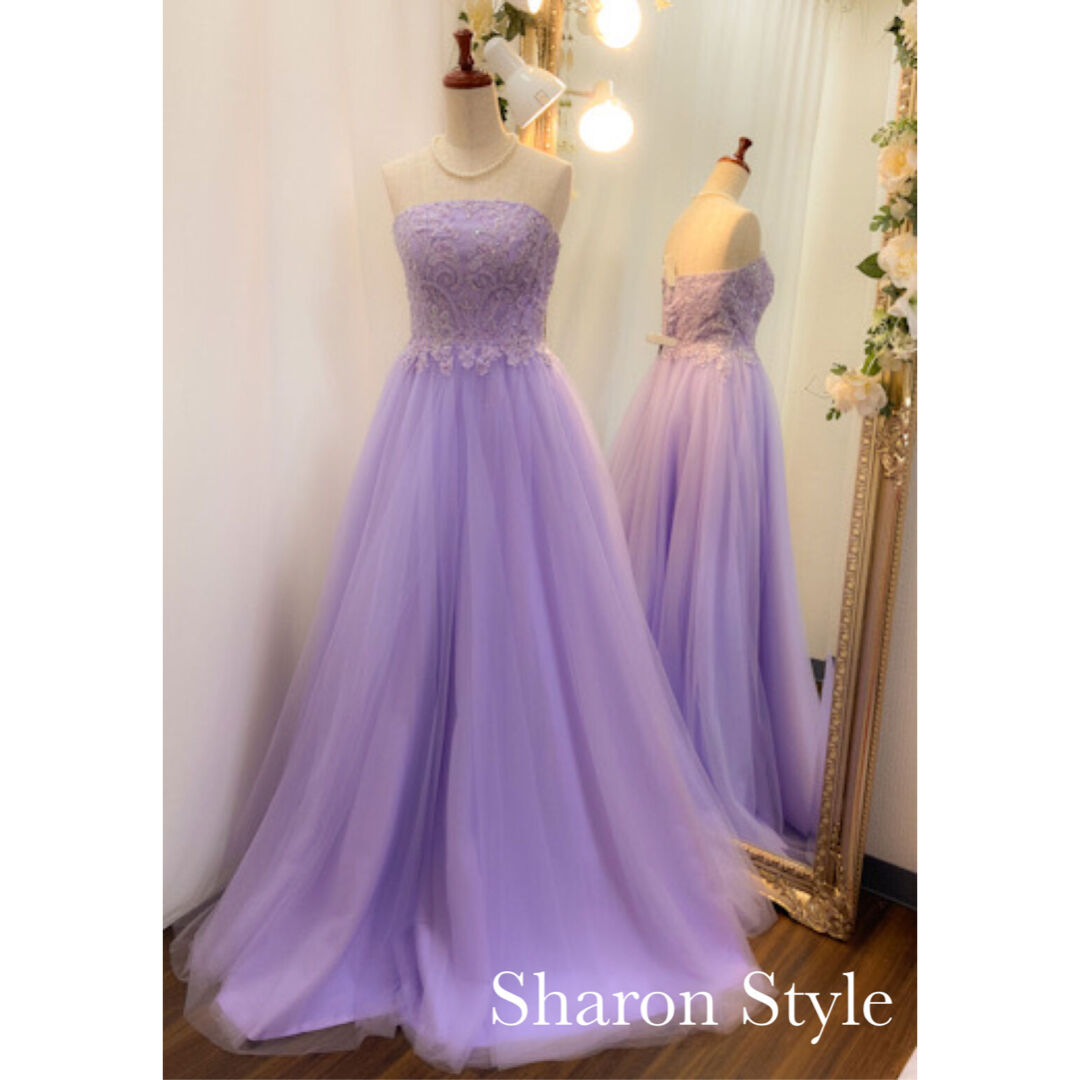 新品★SCERVINO★美しいシルクチューブドレス★ラベンダー♪♪♪ JILL STUART ジルスチュアート チューリップカラーレースドレス