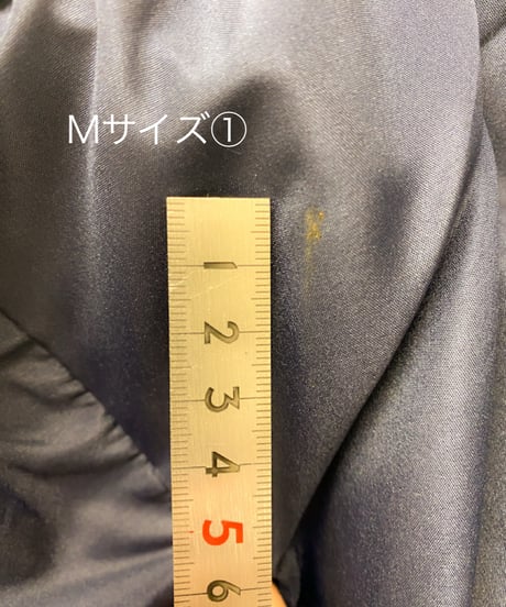 リーフモチーフ ウエストレース アップリケ ショルダードレス　ネイビー　S-M,M,MLサイズ