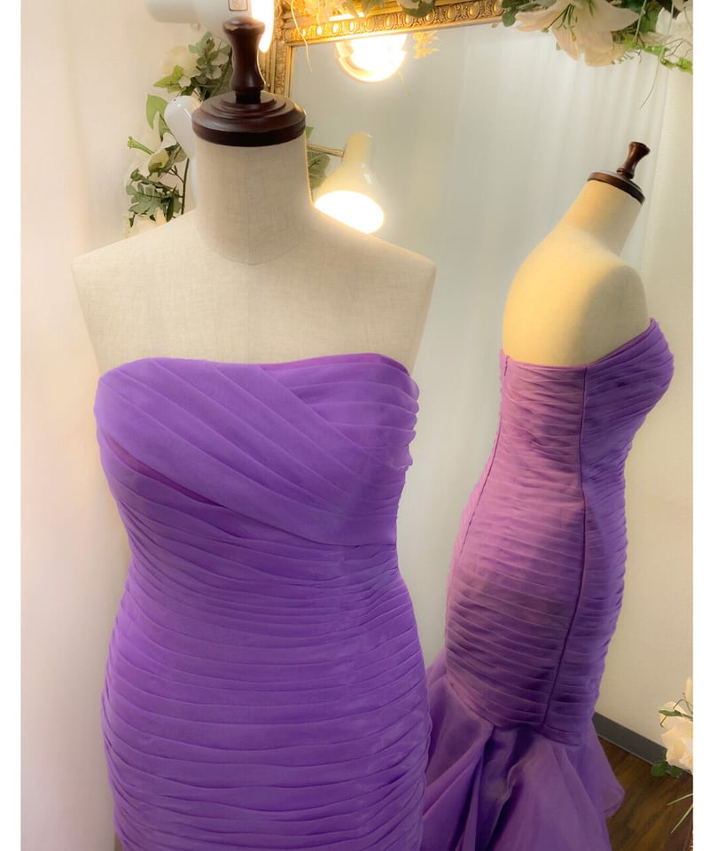 オーガンジーゴージャスマーメイドドレス ライラック | Sharon Style