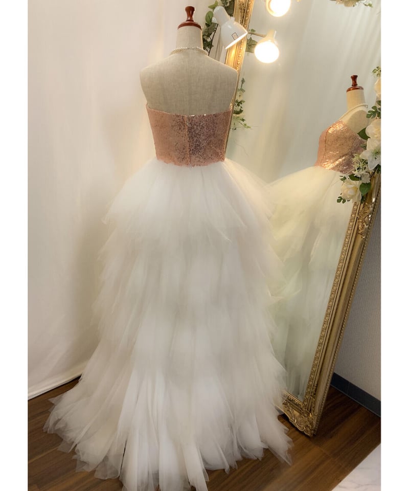 GR516 グラデーションドレス 発表会大人可愛い スパンコール 着飾れ 