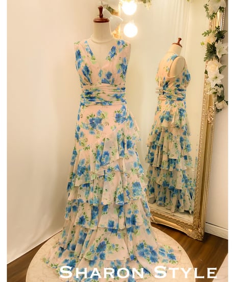 ツーピース ティーブレイクドレス シフォン フローラルプリント CATEGORY その他…プリント、レースetc. | Sharon Style Online