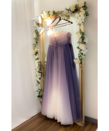 【完売】ラベンダー×ホワイト グラデーションドレス