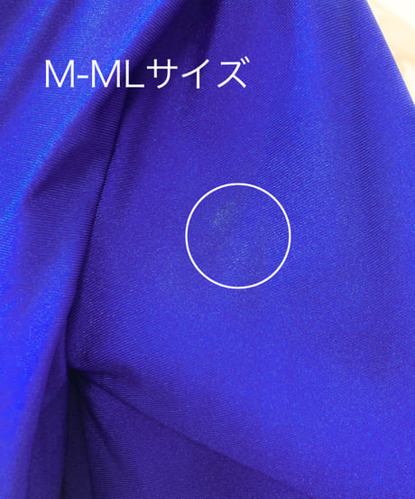 ロングスリーブ ワンショルダー ジャージードレス　ロイヤルブルー　M-MLサイズ