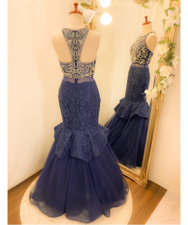 Mary magdalene アリーチェスプリングコート　ネイビー/生成り Mary magdalene アリーチェスプリングコート ネイビー/生成り