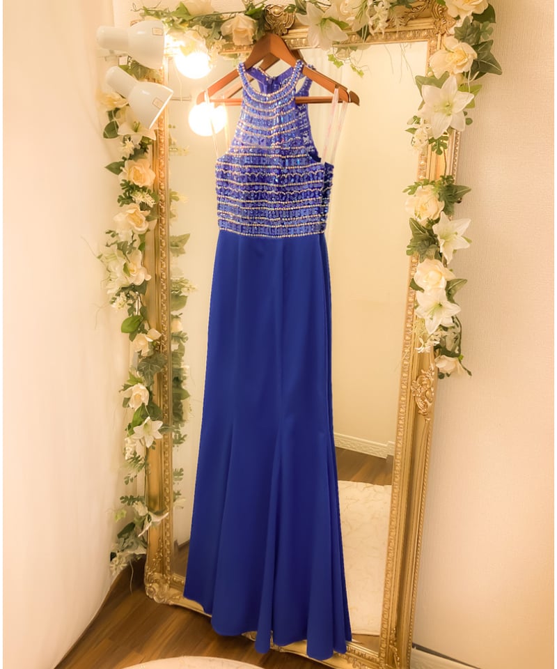 【blackcherry様】Veautt ロイヤルブルー ワンショルダードレス blackcherry様】Veautt ロイヤルブルー ワンショルダードレス