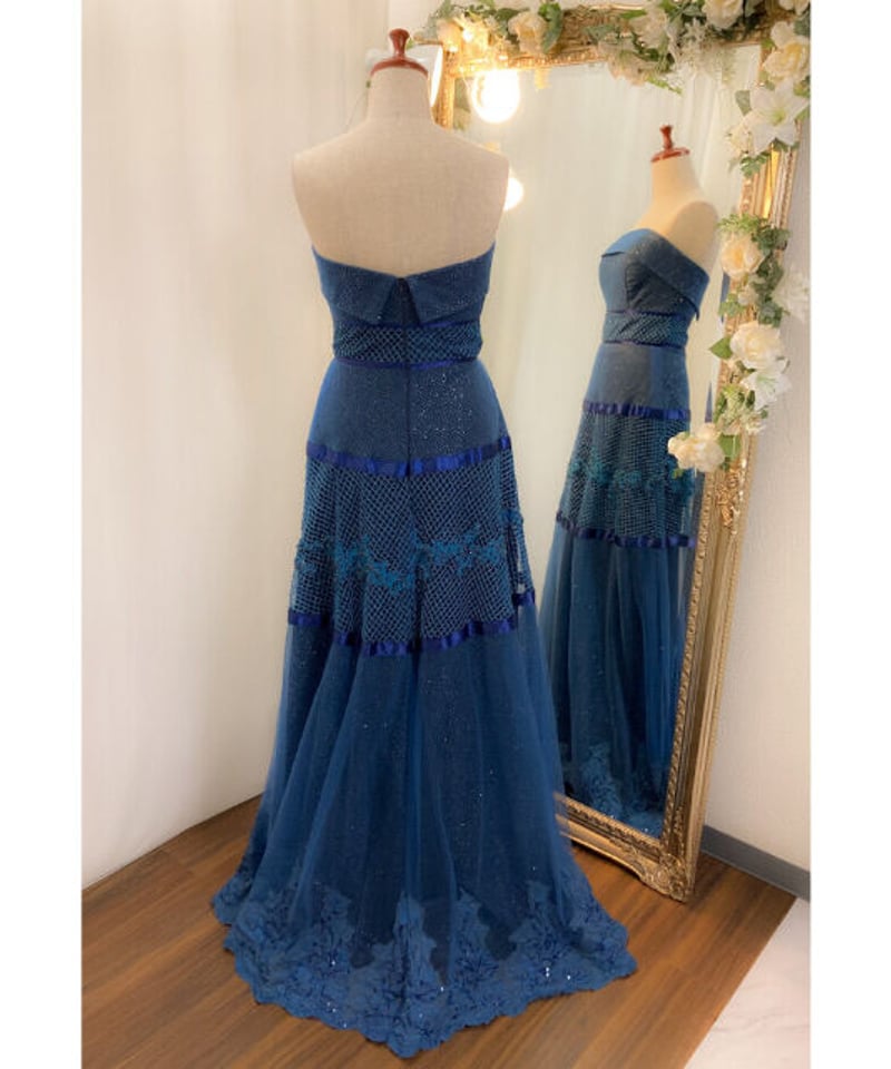 ラメパープル スリーブレス Vネック ドレス ビジュー付き ラメパープル スリーブレス Vネック ドレス ビジュー付き