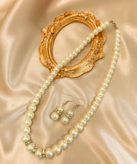 アクセサリーセット（パールネックレス＋ピアス） As-4