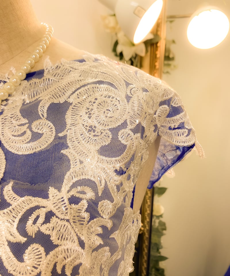 【blackcherry様】Veautt ロイヤルブルー ワンショルダードレス blackcherry様】Veautt ロイヤルブルー ワンショルダードレス