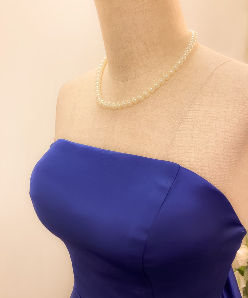 バックトレーンベアトップドレス ロイヤルブルー | Sharon Style バックトレーンベアトップドレス ロイヤルブルー | Sharon Style