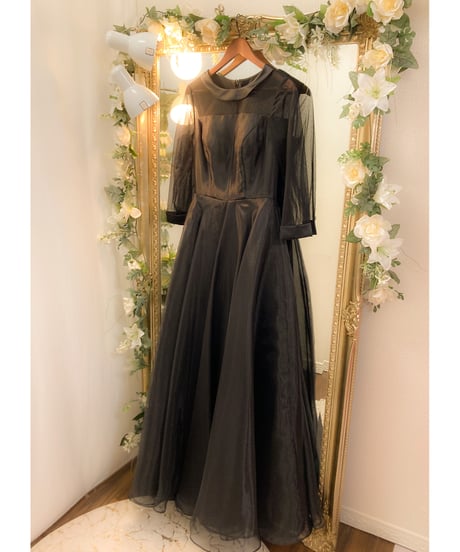 ロールネック シンプルAラインドレス（ロングスリーブ）