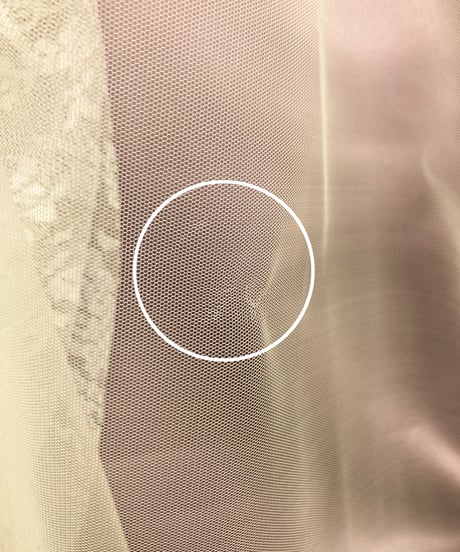 刺繍アップリケ×チュールレース リボンベルト付きドレス　ラベンダー　Mサイズ