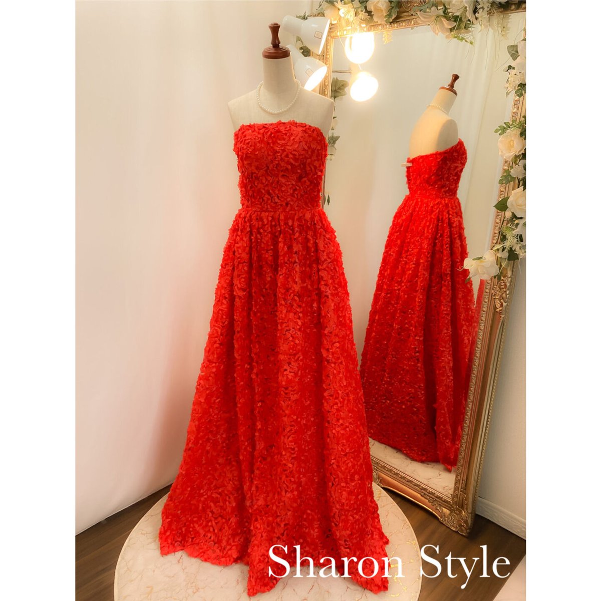 未使用✨レッドヴァレンティノ　ローラ着用　ドットチュールドレス　S 未使用✨レッドヴァレンティノ ローラ着用 ドットチュールドレス 38