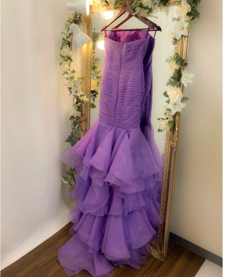 オーガンジーゴージャスマーメイドドレス ライラック | Sharon Style