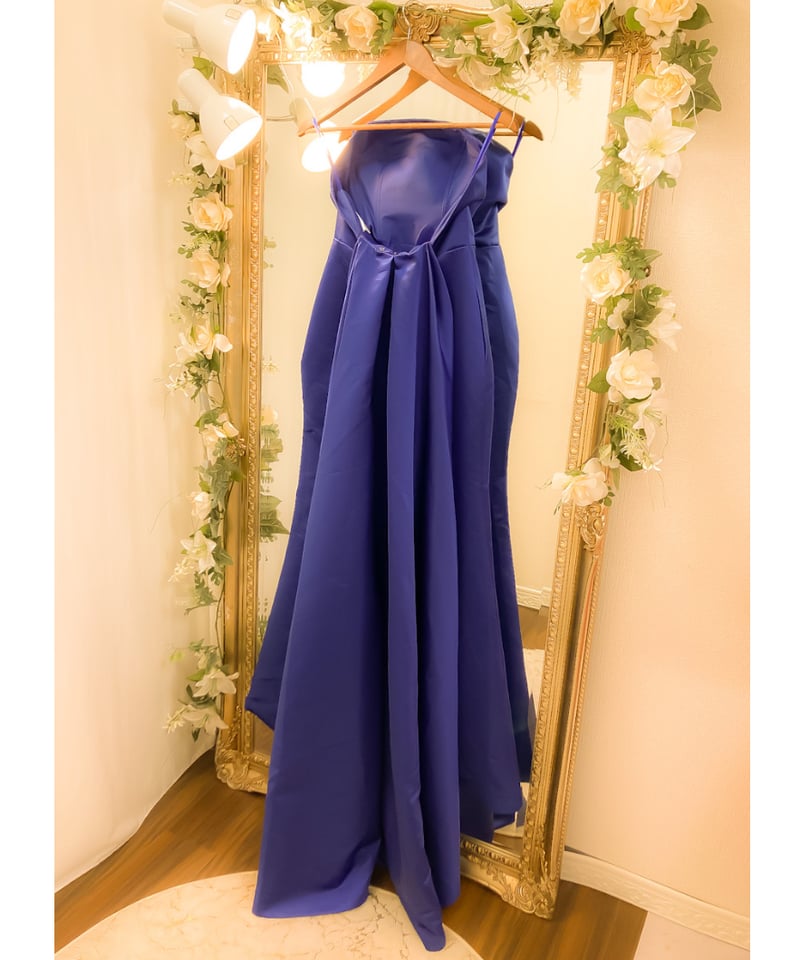 バックトレーンベアトップドレス ロイヤルブルー | Sharon Style バックトレーンベアトップドレス ロイヤルブルー | Sharon Style