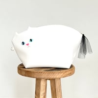 猫バッグ2way2024②白(猫ショルダー,猫クラッチバッグ)